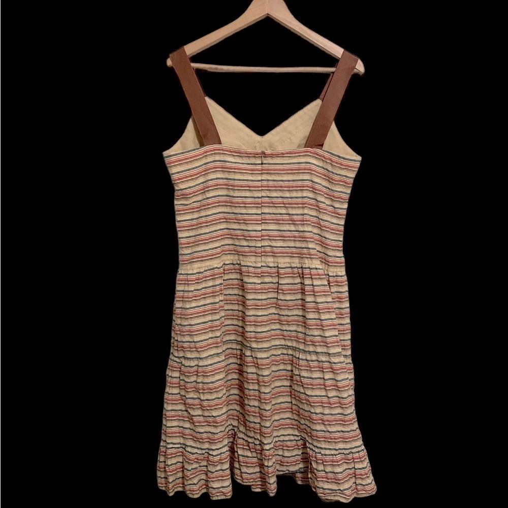 Giorgio Fiorlini Collection Women’s Sundress Size 14 Striped Ruffle Hem Dress - Picture 5 of 8
